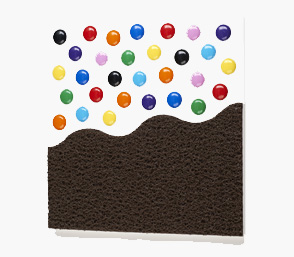 multi colored domes brown strands wall tile