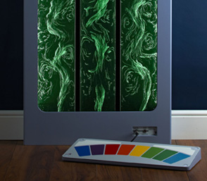 green bubblewall panel with switch
