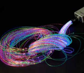 Multi-colour fibre optic strands