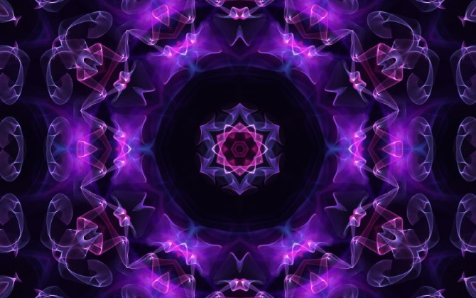 broomx projected visuals- purple geometric shapes