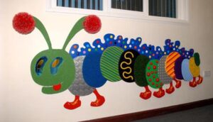 left-facing caterpillar tactile wall panel