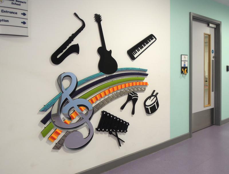 Musical instruments tactile wall panel